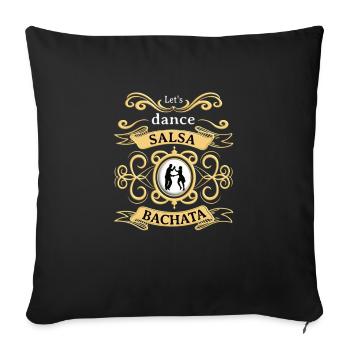 Let's dance Salsa Bachata - Sofakissenbezug 45 x 45 cm - Schwarz - Vorne