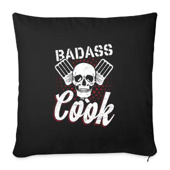 Cooking skull - Sofa pillowcase 17,3'' x 17,3'' (45 x 45 cm) - black - Front