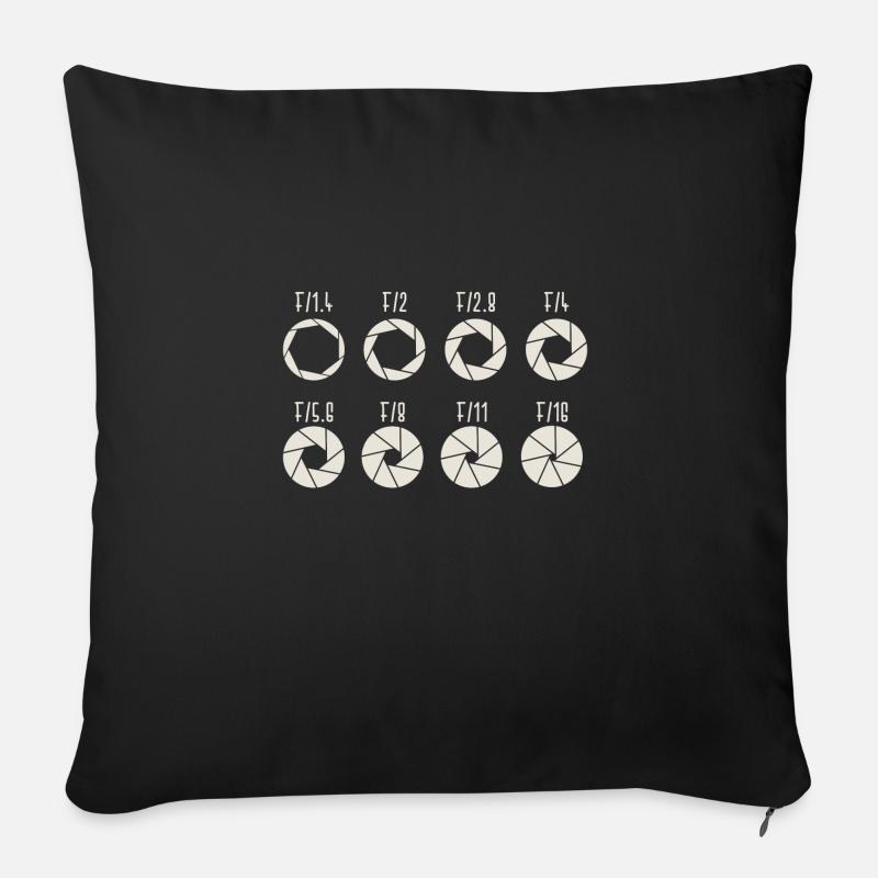 Blende Blendeneinstellung Spiegelreflex Geschenk - Sofakissenbezug 45 x 45 cm - Schwarz