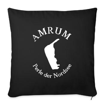 Amrum - Sofakissenbezug 45 x 45 cm - Schwarz - Vorne
