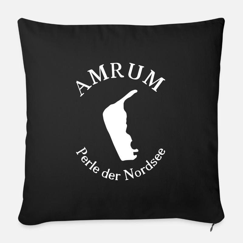 Amrum - Sofakissenbezug 45 x 45 cm - Schwarz