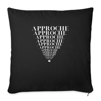 APPROCHE JTE BZ - Housse de coussin décorative 45 x 45 cm - noir - Devant