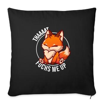 fuchs fox that fuchs me up - Sofa pillowcase 17,3'' x 17,3'' (45 x 45 cm) - black - Front