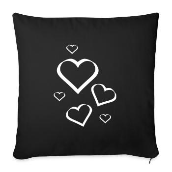 Valentine's Day Gift Valentine's Day - Sofa pillowcase 17,3'' x 17,3'' (45 x 45 cm) - black - Front