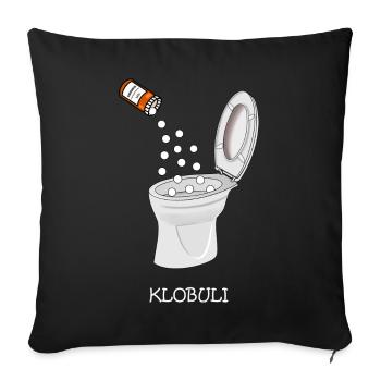 Globuli, Klobuli, Homeopathic Medicine Esotherics - Sofa pillowcase 17,3'' x 17,3'' (45 x 45 cm) - black - Front