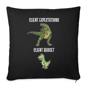 Graphiste designer graphique designer artiste - Housse de coussin décorative 45 x 45 cm - noir - Devant