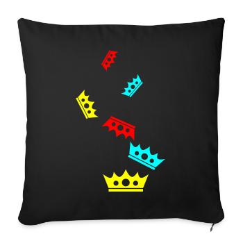 Crown Silhouette icon - Sofa pillowcase 17,3'' x 17,3'' (45 x 45 cm) - black - Front