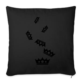 Crown Silhouette icon - Sofa pillowcase 17,3'' x 17,3'' (45 x 45 cm) - black - Front