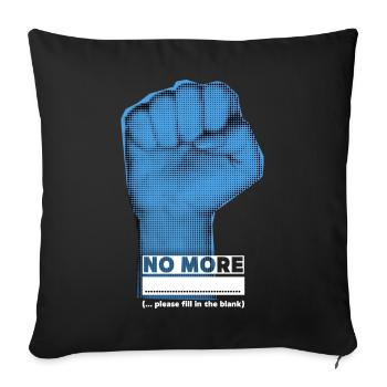 Poing Serré, Protestation, Slogan De Protestation - Housse de coussin décorative 45 x 45 cm - noir - Devant