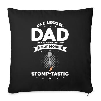 Artificial limb design for leg prosthesis - Sofa pillowcase 17,3'' x 17,3'' (45 x 45 cm) - black - Front