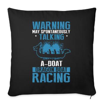 Dragon Boat Trainer and Dragon Boat - Sofa pillowcase 17,3'' x 17,3'' (45 x 45 cm) - black - Front