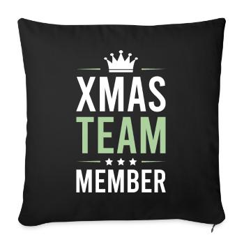 Xmas Team - Sofa pillowcase 17,3'' x 17,3'' (45 x 45 cm) - black - Front