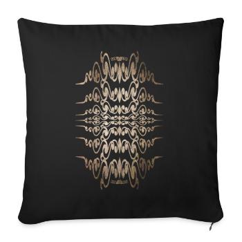 Résumé n° 67 coloré - Housse de coussin décorative 45 x 45 cm - noir - Devant