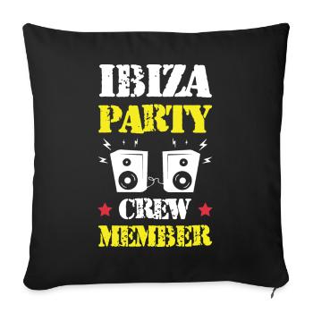 Ibiza Party Crew - Housse de coussin décorative 45 x 45 cm - noir - Devant