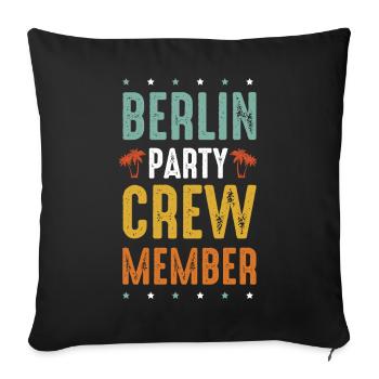 Berlin Party Crew - Housse de coussin décorative 45 x 45 cm - noir - Devant
