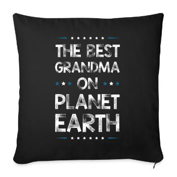 Best Grandma Saying - Sofa pillowcase 17,3'' x 17,3'' (45 x 45 cm) - black - Front