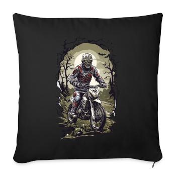 Motocross Zombie Halloween Adrenaline Biker Race - Sofa pillowcase 17,3'' x 17,3'' (45 x 45 cm) - black - Front