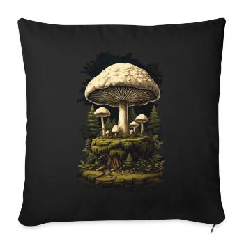 Retro Mushroom Pickers & Growers Mushroom Design - Sofa pillowcase 17,3'' x 17,3'' (45 x 45 cm) - black - Front