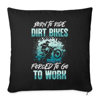 Dirt Bike Rider Motocross Dirt Biking - Sofa pillowcase 17,3'' x 17,3'' (45 x 45 cm) - black - Front