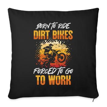 Dirt Bike Rider Motocross Dirt Biking - Sofa pillowcase 17,3'' x 17,3'' (45 x 45 cm) - black - Front