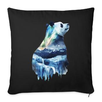 Panda - Sofakissenbezug 45 x 45 cm - Schwarz - Vorne