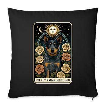 Australischer Rinderhund - Sofakissenbezug 45 x 45 cm - Schwarz - Vorne