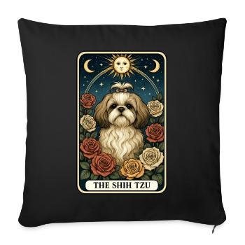 Shih Tzu - Sofakissenbezug 45 x 45 cm - Schwarz - Vorne