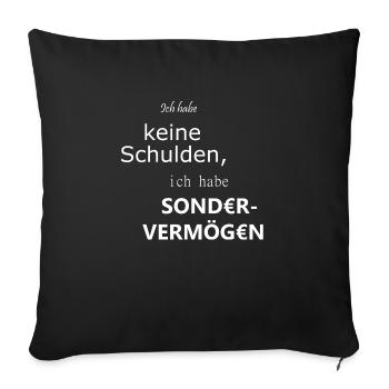 Sondervermögen - Sofakissenbezug 45 x 45 cm - Schwarz - Vorne