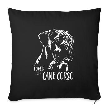 CANE CORSO ITALIANO loved by a Cane Corso Wilsigns - Sofa pillowcase 17,3'' x 17,3'' (45 x 45 cm) - black - Front