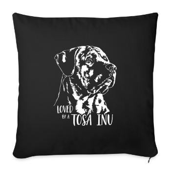 TOSA INU Dog Saying Dogs Saying Dogs - Sofa pillowcase 17,3'' x 17,3'' (45 x 45 cm) - black - Front