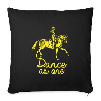 Dance As One Dressage Horse Riding - Sofakissenbezug 45 x 45 cm - Schwarz - Vorne