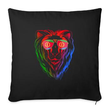 Eritrea - Sofa pillowcase 17,3'' x 17,3'' (45 x 45 cm) - black - Front