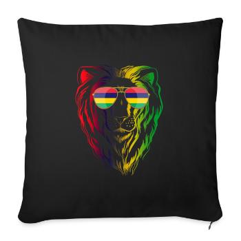 Mauritius - Sofakissenbezug 45 x 45 cm - Schwarz - Vorne