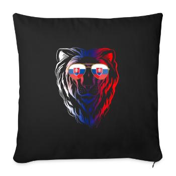 Slovakia - Sofa pillowcase 17,3'' x 17,3'' (45 x 45 cm) - black - Front