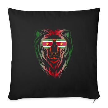 Suriname - Sofa pillowcase 17,3'' x 17,3'' (45 x 45 cm) - black - Front