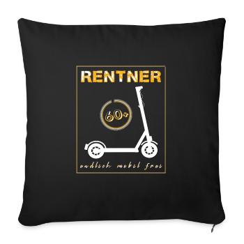 Rentner mobil - Sofakissenbezug 45 x 45 cm - Schwarz - Vorne
