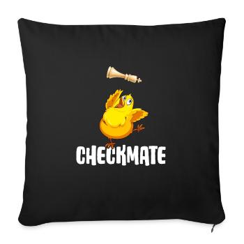 Chess Checkmate Chess player "checkmate" - Sofa pillowcase 17,3'' x 17,3'' (45 x 45 cm) - black - Front