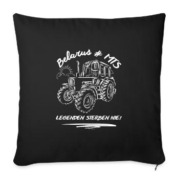 Belarus # MTS / DDR Landmaschinen - Sofakissenbezug 45 x 45 cm - Schwarz - Vorne