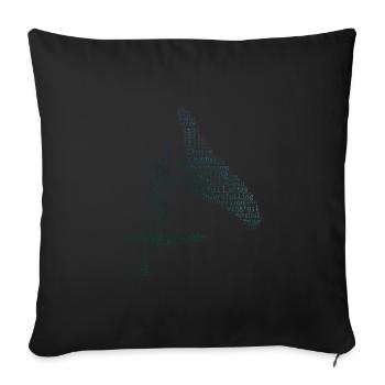 ladies wingsurf foilwing wingfoil wingsurfing - Sofa pillowcase 17,3'' x 17,3'' (45 x 45 cm) - black - Front