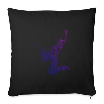 Electric guitar guitar classical guitar Electric guitar - Sofa pillowcase 17,3'' x 17,3'' (45 x 45 cm) - black - Front