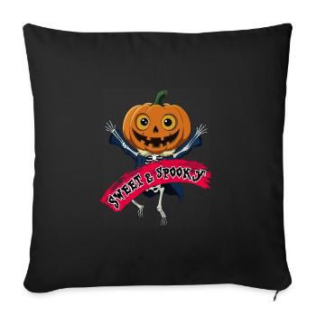 Funny Dancing Happy Halloween Skeleton - Sofa pillowcase 17,3'' x 17,3'' (45 x 45 cm) - black - Front