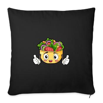 Salad Food Gourmet Gift - Sofa pillowcase 17,3'' x 17,3'' (45 x 45 cm) - black - Front