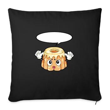 Pudding Food Gourmet Gift - Sofa pillowcase 17,3'' x 17,3'' (45 x 45 cm) - black - Front