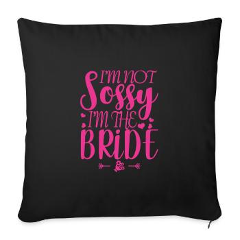 Mariée - Housse de coussin décorative 45 x 45 cm - noir - Devant