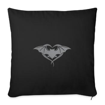 Bat - Sofa pillowcase 17,3'' x 17,3'' (45 x 45 cm) - black - Front
