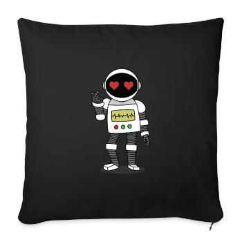 Roboter - Sofakissenbezug 45 x 45 cm - Schwarz - Vorne