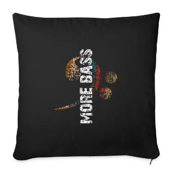 Mehr Bass ich liebe Bass - Sofakissenbezug 45 x 45 cm - Schwarz - Vorne
