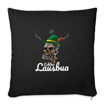 Lausbua Lederhosen - Sofakissenbezug 45 x 45 cm - Schwarz - Vorne