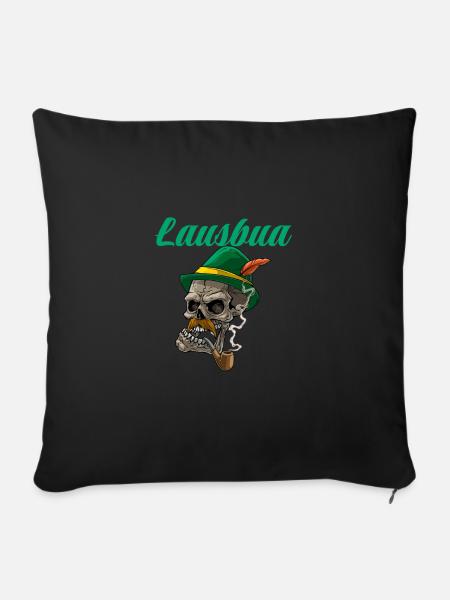 Lausbua Lederhosen - Sofakissenbezug 45 x 45 cm - Schwarz