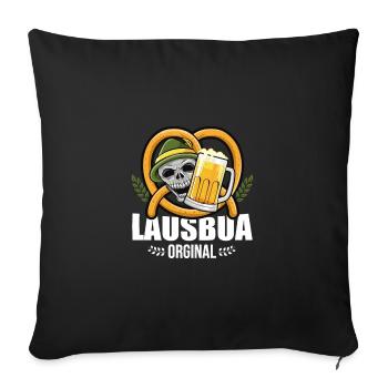Lausbua Lederhosen - Sofakissenbezug 45 x 45 cm - Schwarz - Vorne